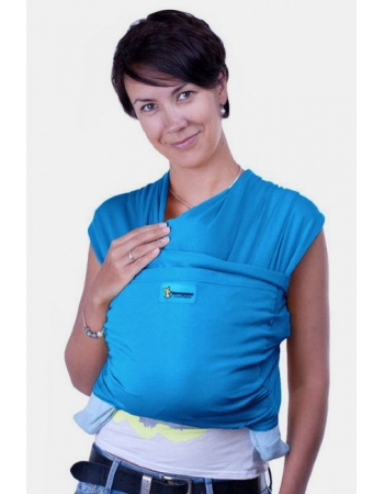 Трикотажный слинг-шарф Кенгуруша Style, цвет бирюза