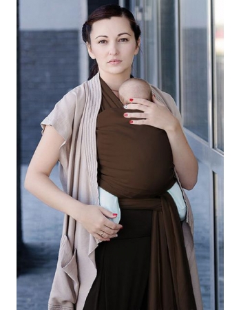 Трикотажный слинг Мотатик, шоколадный