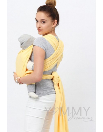Слинг-шарф трикотажный, цвет светло-желтый