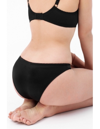Трусы для беременных и после родов Angelika из микрофибры, черные