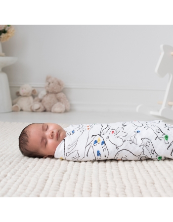 Муслиновые пеленки Aden&Anais для новорожденных, большие, набор 4, Color Pop