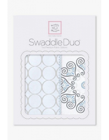 Набор пеленок SwaddleDesigns Swaddle Duo, Blue Mod Medallion