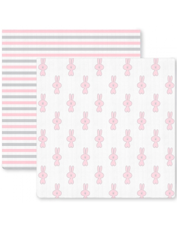 Набор пеленок SwaddleDesigns - Marquisette 2-Pack Little Bunnie Simple Stripes