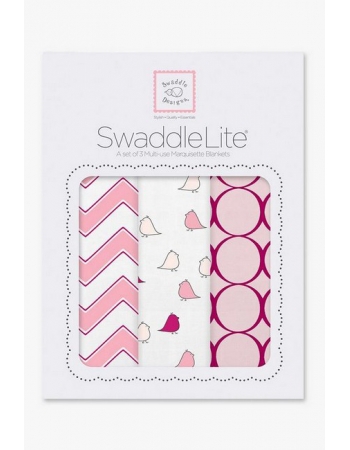 Набор пеленок SwaddleDesigns SwaddleLite Chic Chevron Lite Pink