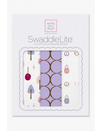Набор пеленок SwaddleDesigns Swaddle Lite Cute & Calm Lavender