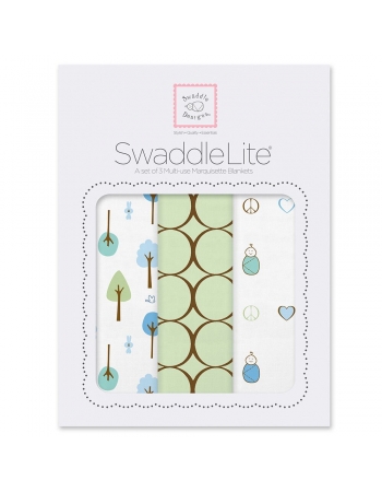 Набор пеленок SwaddleDesigns SwaddleLite Cute & Calm Kiwi