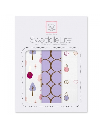 Набор пеленок SwaddleDesigns Swaddle Lite Cute & Calm Lavender
