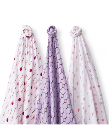 Набор пеленок SwaddleDesigns Swaddle Lite Cute & Calm Lavender