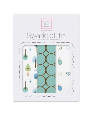 Набор пеленок SwaddleDesigns SwaddleLite Cute & Calm SeaCrystal