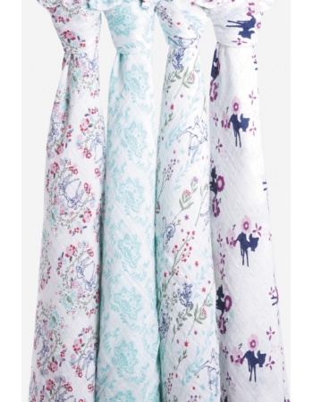 Муслиновые пеленки Aden&Anais для новорожденных большие, набор 4, Disney Bambi