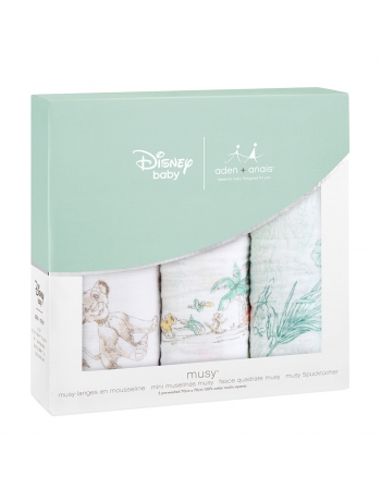 Муслиновые пеленки для новорожденных средние Aden&Anais, набор 3, Disney Lion King