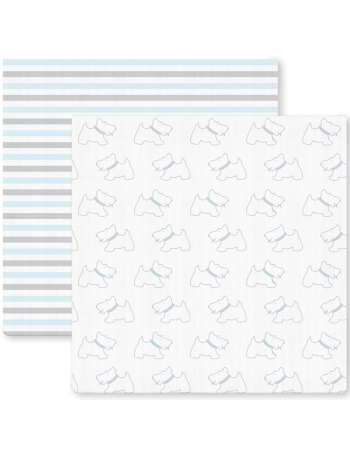 Набор пеленок SwaddleDesigns - Marquisette 2-Pack Little, Doggie Simple Stripes