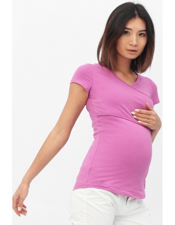Футболка для кормящих и беременных, цвет орхидея