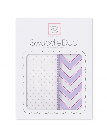 Набор пеленок SwaddleDesigns Swaddle Duo LV Classic Chevron