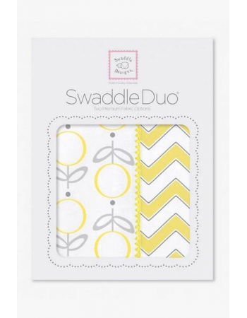 Набор пеленок SwaddleDesigns - Swaddle Duo, Lolli Chevron Yellow