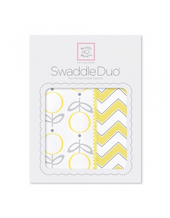 Набор пеленок SwaddleDesigns - Swaddle Duo, Lolli Chevron Yellow