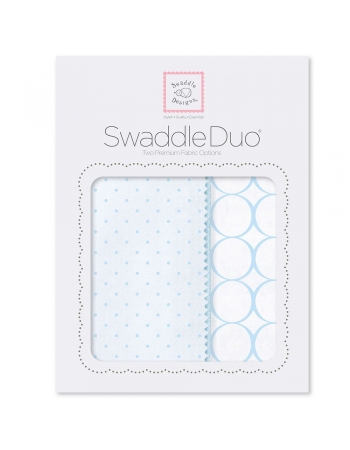 Набор пеленок SwaddleDesigns - Swaddle Duo PB Dot/Mod Circle