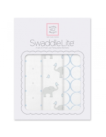 Набор пеленок SwaddleDesigns Swaddle Lite, PB Elephant/Chickies