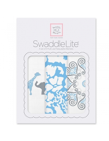 Набор пеленок SwaddleDesigns Swaddle Lite, PB Elephant/Chickies