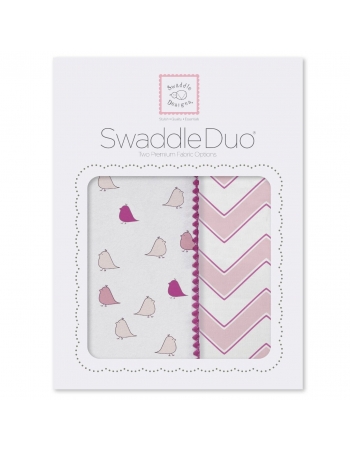 Набор пеленок SwaddleDesigns Swaddle Duo PK Chickies/Chevron