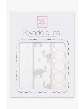Набор пеленок SwaddleDesigns - Swaddle Lite, PP Elephant/Chickies