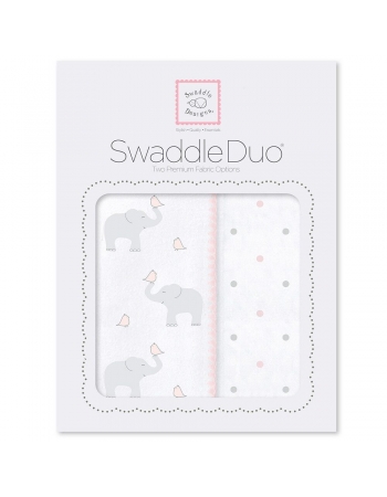 Набор пеленок SwaddleDesigns Swaddle Duo PP Elephant/Chickies