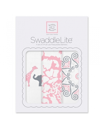 Набор пеленок SwaddleDesigns - Swaddle Lite, PP Elephant/Chickies