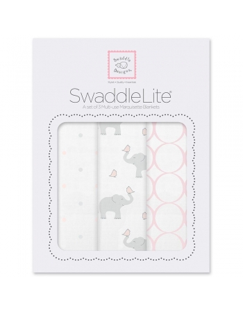 Набор пеленок SwaddleDesigns - Swaddle Lite, PP Elephant/Chickies