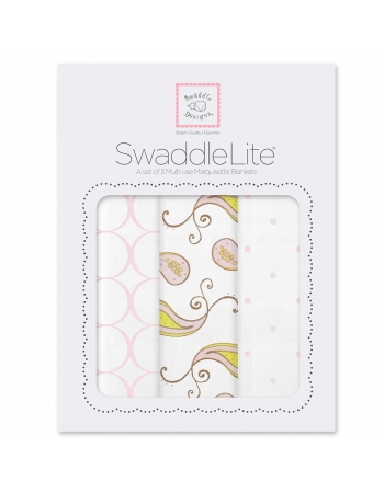 Набор пеленок SwaddleDesigns SwaddleLite Paisley Pink