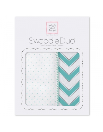 Набор пеленок SwaddleDesigns Swaddle Duo SC Classic Chevron