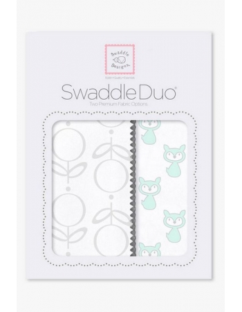 Набор пеленок SwaddleDesigns Swaddle Duo, SeaCrystal Little Fox
