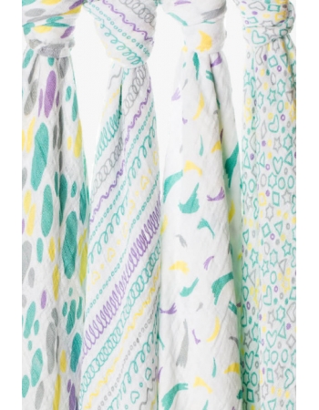 Муслиновые пеленки для новорожденных Adam Stork большие, набор 4, Sweetie