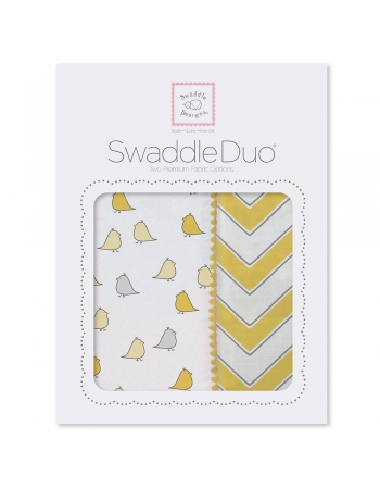 Набор пеленок SwaddleDesigns Swaddle Duo Y Chickies/Chevron