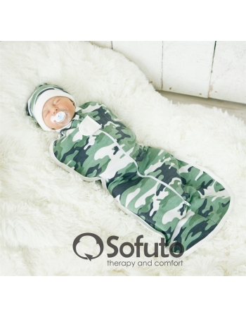 Пеленка-кокон для новорожденных утепленная, Military