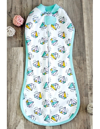 Пеленка-кокон для новорожденных утепленная, Diamond