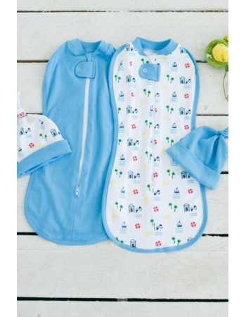 Комплект пеленок-коконов для новорожденных, Sea Beach