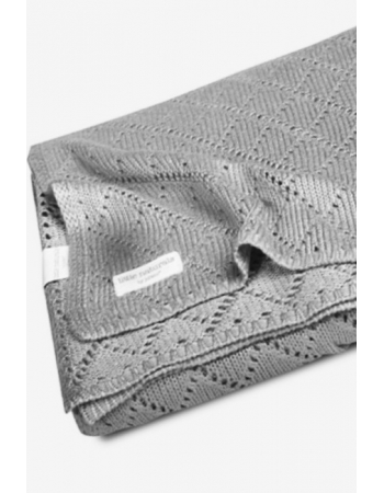 Бамбуковый вязаный плед для новорожденных Jollein, cерый, средний