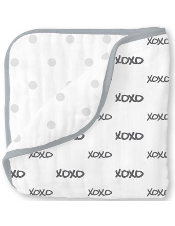 Муслиновое одеяло SwaddleDesigns, Black XOXO