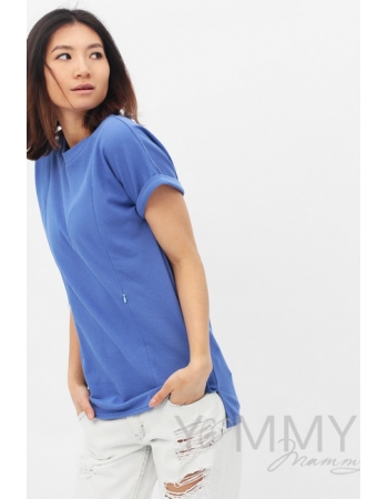 Футболка для беременных и кормящих, светло-синий