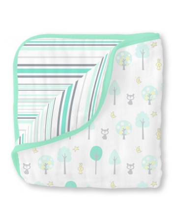 Муслиновое одеяло SwaddleDesigns, цвет Green Woodland