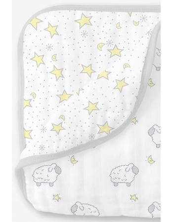 Одеяло муслиновое SwaddleDesigns, Little Lambs & Twinkle Sterling