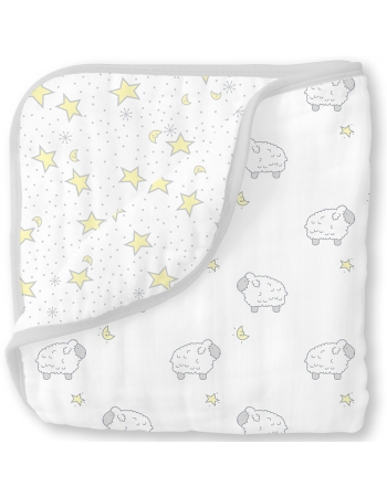 Одеяло муслиновое SwaddleDesigns, Little Lambs & Twinkle Sterling