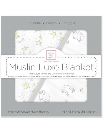 Одеяло муслиновое SwaddleDesigns, Little Lambs & Twinkle Sterling