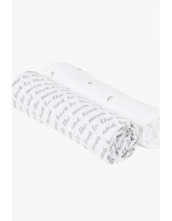 Пеленки для новорожденных из муслина Bébé au Lait, большие, Love/Luna