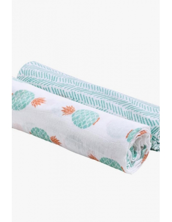 Пеленки для новорожденных из муслина Bébé au Lait, большие, Oahu/Zig-Zag