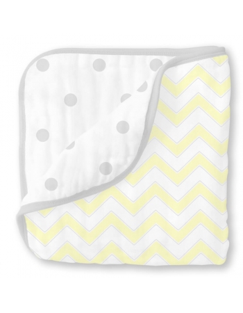 Одеяло муслиновое SwaddleDesigns, Pale Yellow Chevron