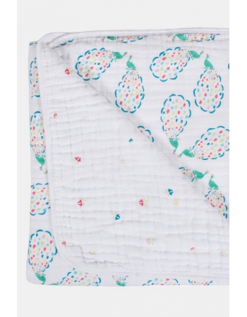 Одеяло муслиновое Bebe au Lait, Peacocks and Pansies
