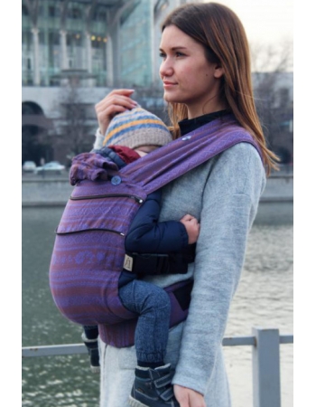 Эрго-рюкзак Karaush шарфовый с бамбуком растущий, Plum Branch