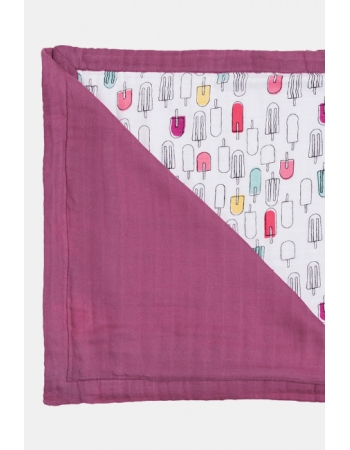 Муслиновое одеяло с бамбуком Bebe au Lait, цвет Popsicles/Cherry