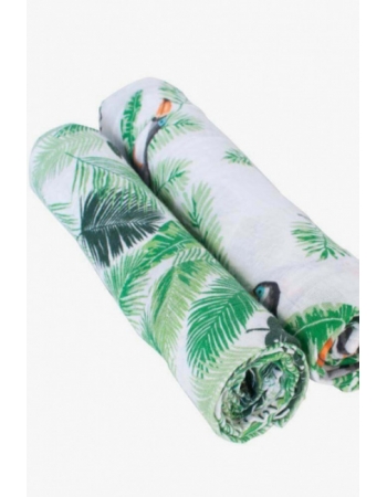 Пеленки муслиновые для новорожденных большие, Bébé au Lait Rio/Palms